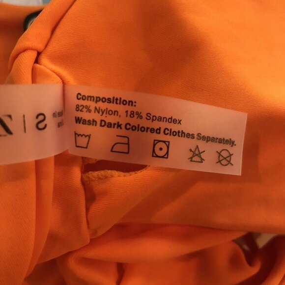 Zaful Bright Orange Knot Front Bikini Skimpy Bottom Size Small / US 4 New - Picture 9 of 9